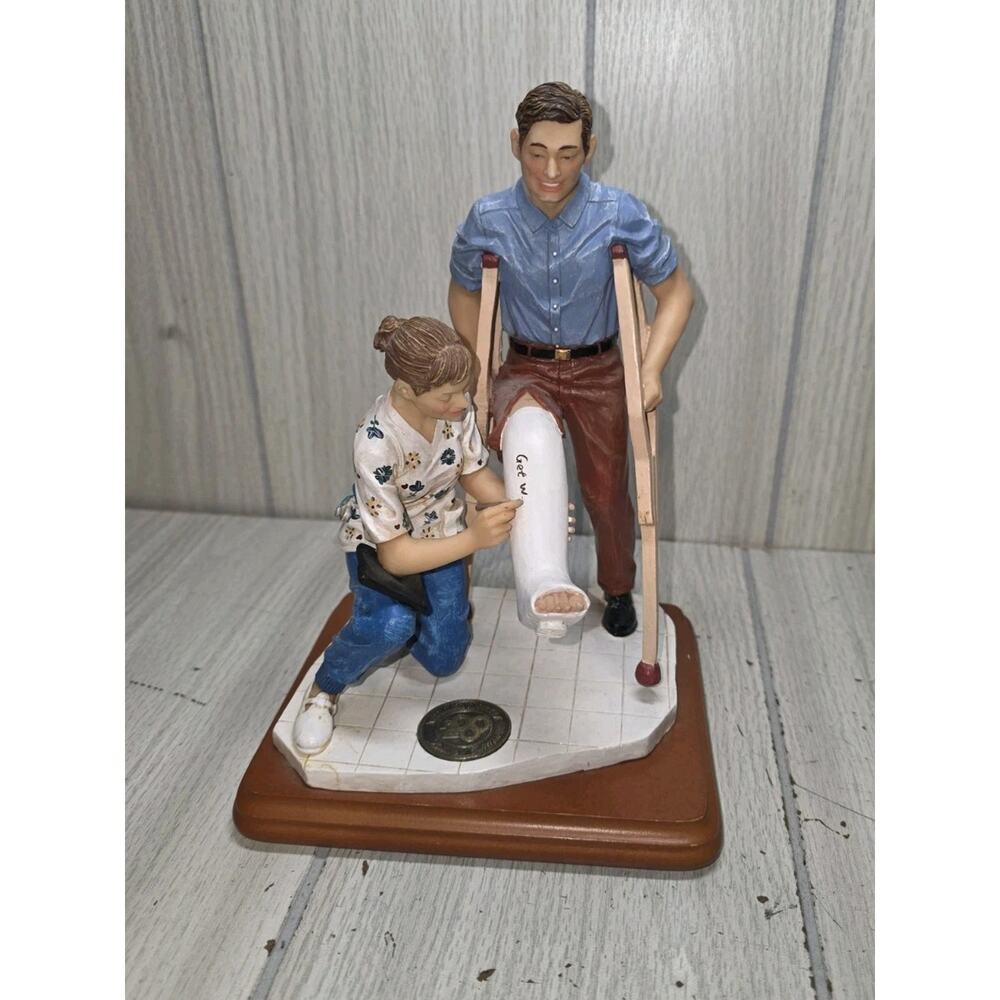 Vanmark White Caps Of Caring Get Well Soon Edition Figurine Vintage 1999